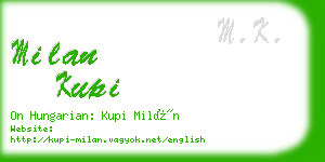 milan kupi business card